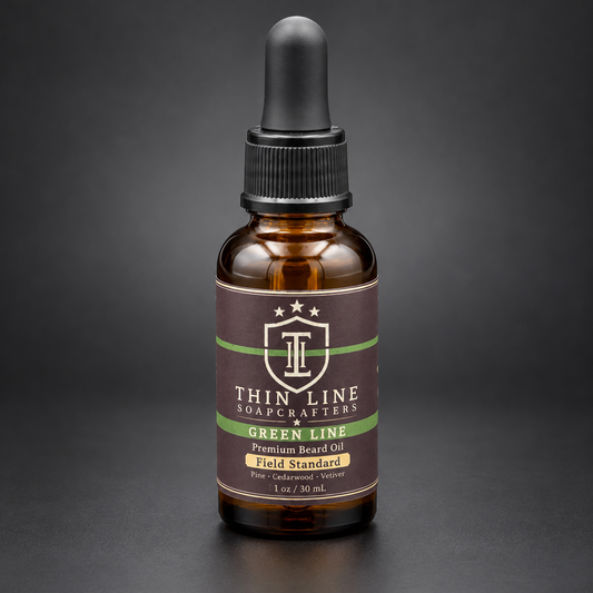 Field Standard Green Line beard oil front label